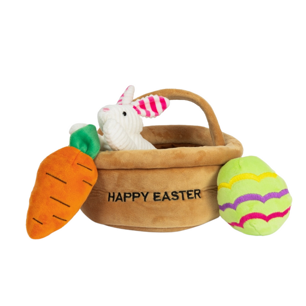 Coco & Pud Hide A Toy Easter Basket Dog Toy