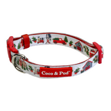 Coco & Pud Home for Christmas Dog Collar
