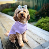 Kiki in Coco & Pud Coco Cable Lilac Sweater