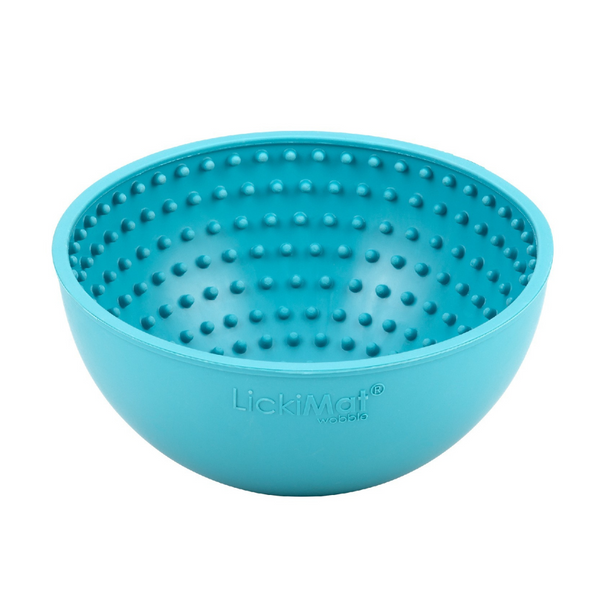 Coco & Pud LickiMat Wobble Slow Food Bowl for Dogs - Blue