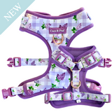Coco & Pud Lilac Adjustable Harness front and back
