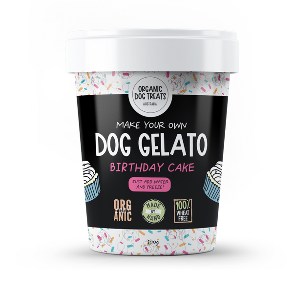 Coco & Pud Organic Dog Treats Australia - 100% Organic Dog Gelato Kit - Birthday Cake