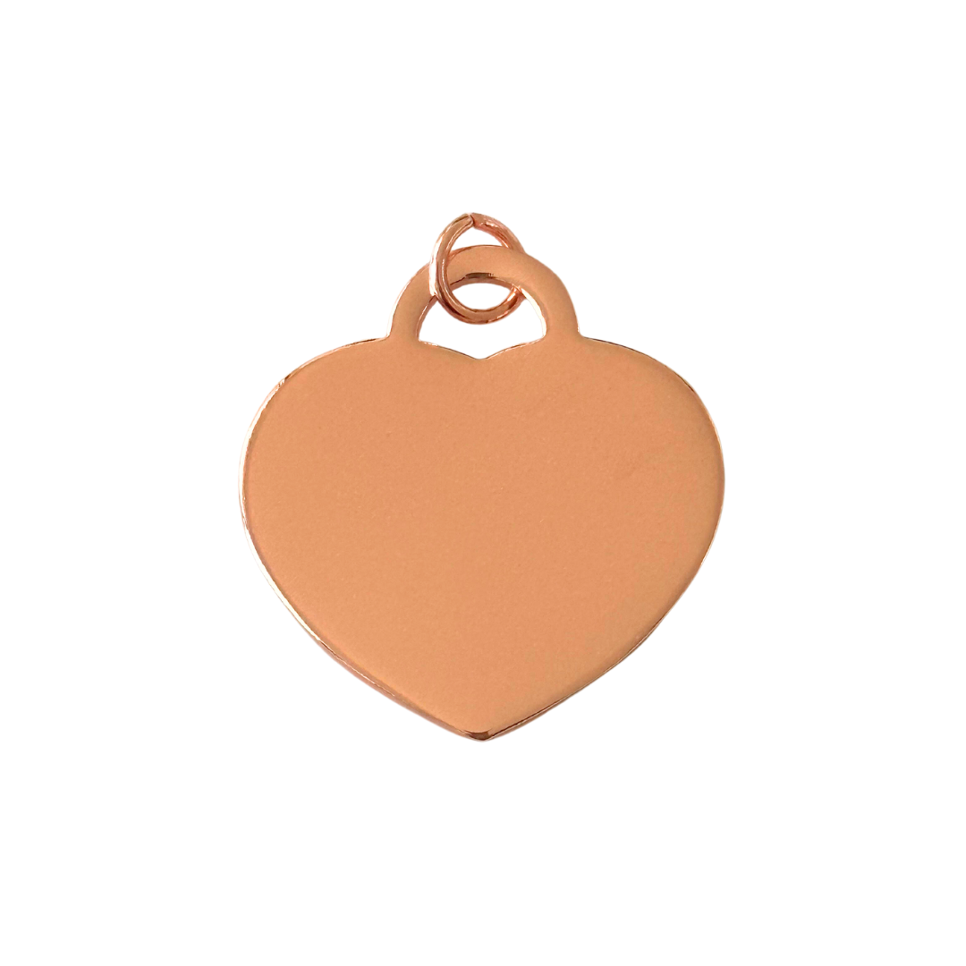 Coco & Pud Rose Gold Heart Pet ID Tag