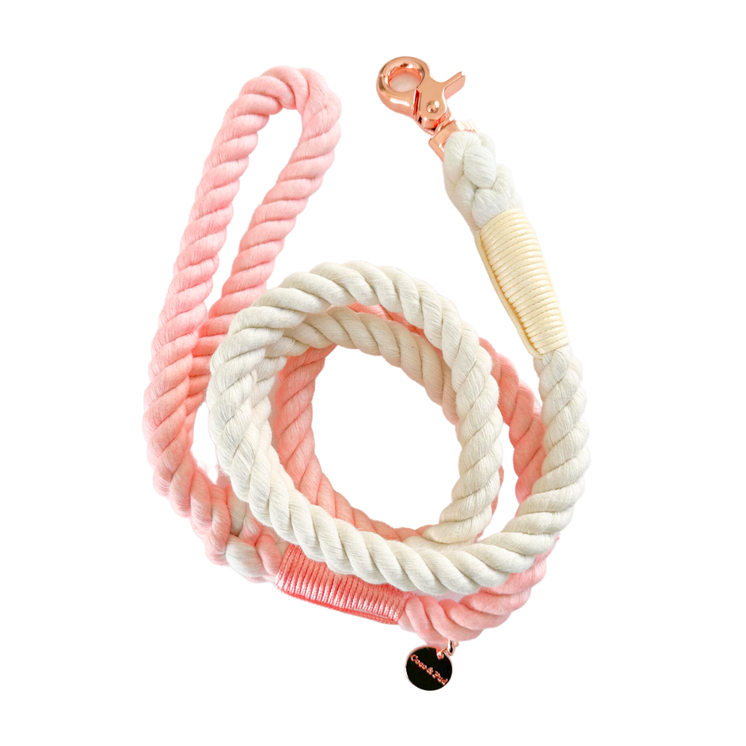 Pink Rope Dog Lead Rope Dog Leads