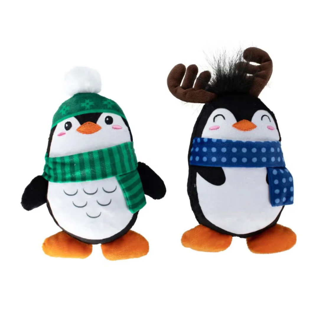 Winter Waddle Land Plush Christmas Dog Toy Set