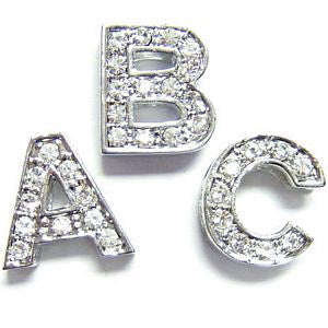 Crystal Alphabet Slide Letters - Silver - Coco & Pud