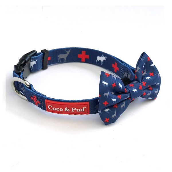 Coco & Pud Adventure Dog Collar & Bowtie - Coco & Pud