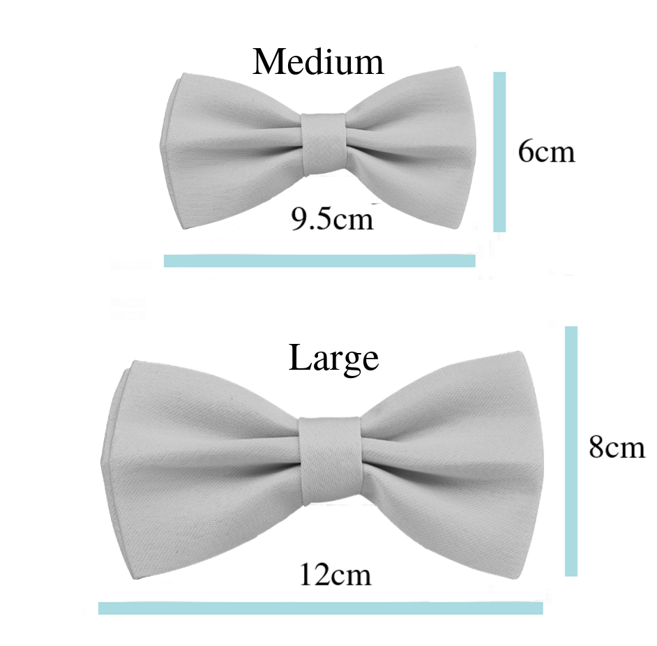 Coco & Pud Provence Rose Bow tie Size Chart