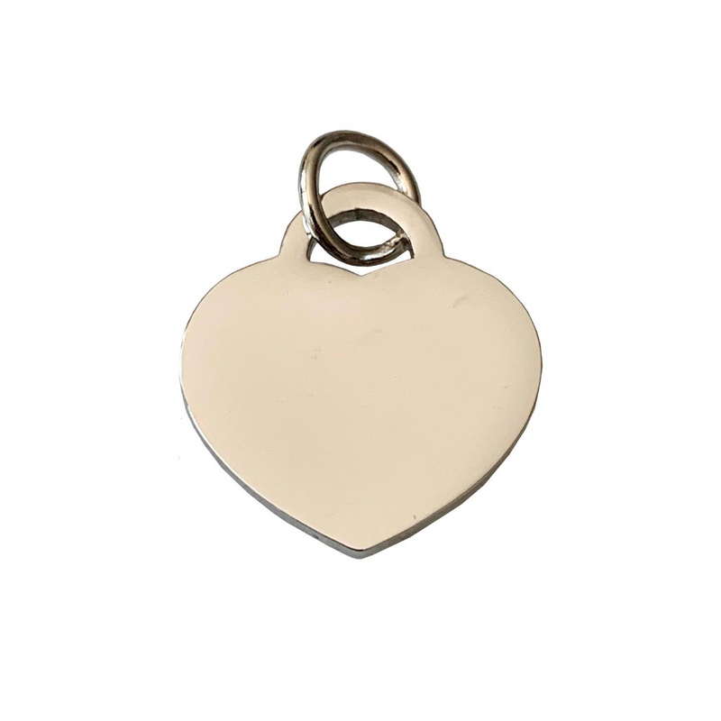 Coco & Pud Audrey Cat Heart ID Tag Silver