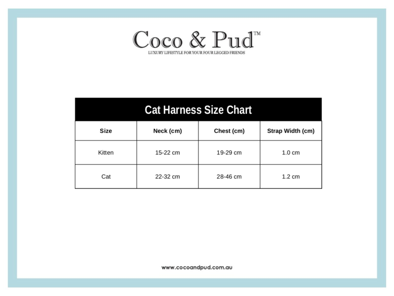 Coco & Pud French Azure Cat Harness