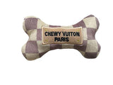 Checker Chewy Vuiton Bone Dog Toy - Coco & Pud