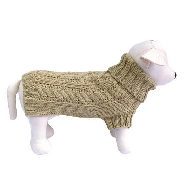 Coco & Pud New York Dog Sweater - Cream/ Navy