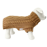 Coco & Pud Cable Dog Sweater - Cinnamon