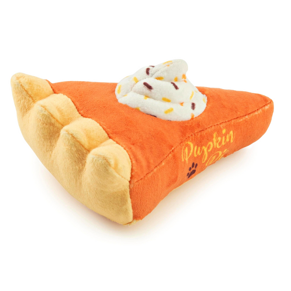 Coco & Pud Pupkin Pie Slice Dog Toy - crust view - Haute Diggity Dog
