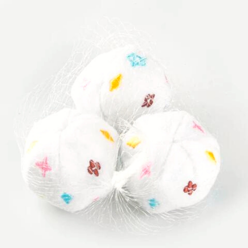Coco & Pud White Chewy Vuiton Balls for Interactive Trunk Dog Toy - Haute Diggity Dog