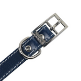 Coco & Pud Dogue Classic Stitch Dog Collar details - Navy - Australian made