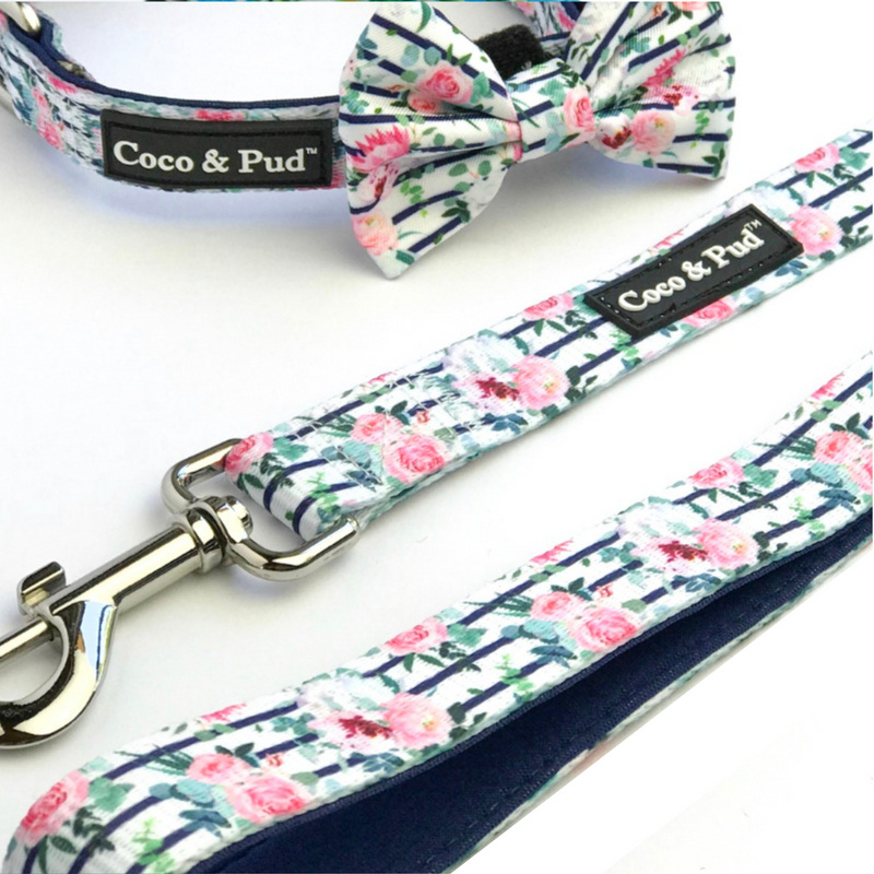 Coco & Pud Floral Blooms Reversible Dog lead/ Leash - Coco & Pud