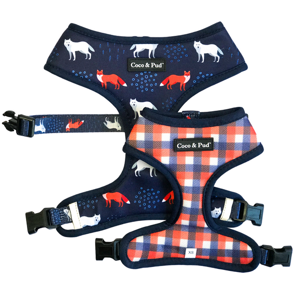 Coco & Pud Fox & friends Reversible Dog Harness