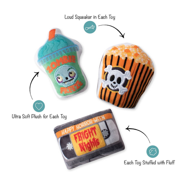 Coco & Pud Fright Nights Halloween dog toy details - Fringe Studios