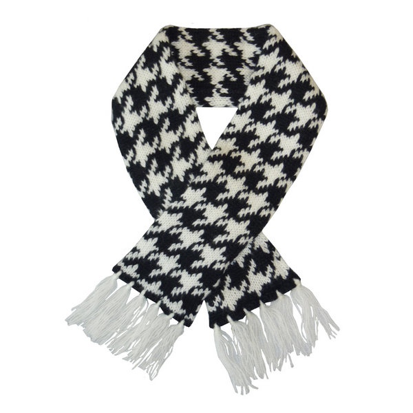 Coco & Pud Houndstooth Pet Scarf - Black & White - Coco & Pud