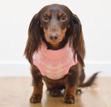 Coco & Pud Houndstooth Dog Sweater - Pink/ White - Coco & Pud