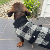 Mini Archibald in Coco & Pud Boston Dog Sweater Black/Grey