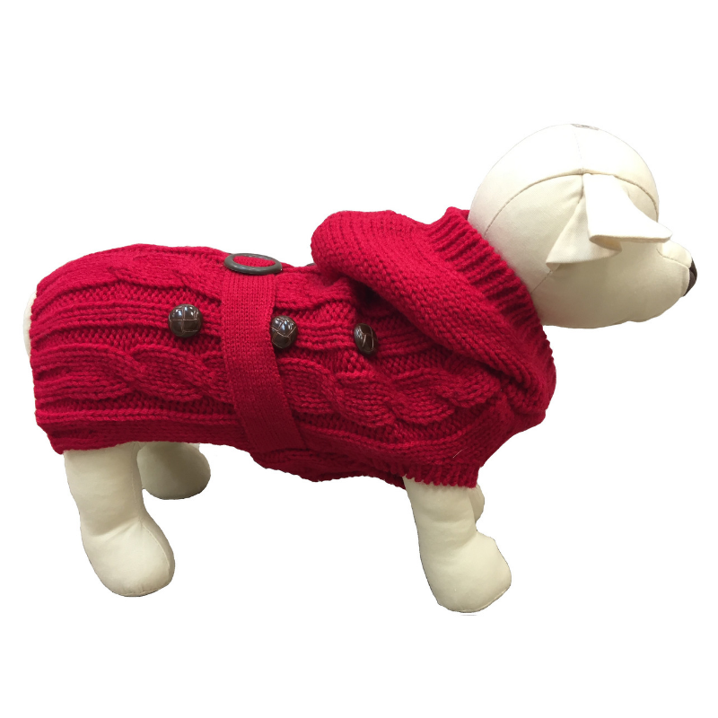 Coco & Pud Paris Dog Sweater - Red - Coco & Pud