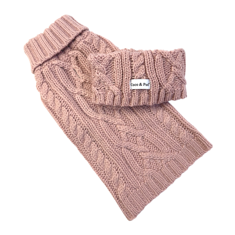 Coco & Pud Coco Cable Sweater & Snood - Rose