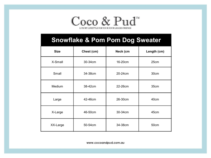 Snowflake & Pom Pom Dog Sweater