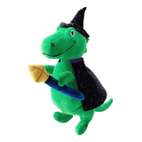 Coco & Pud Spell-a Saurus Dino Witch Halloween dog toy - Fringe Studios