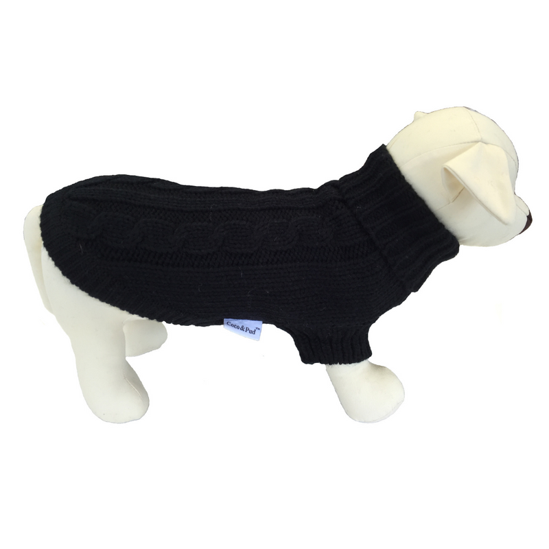 Coco & Pud Brighton Dog Sweater - Black - Coco & Pud
