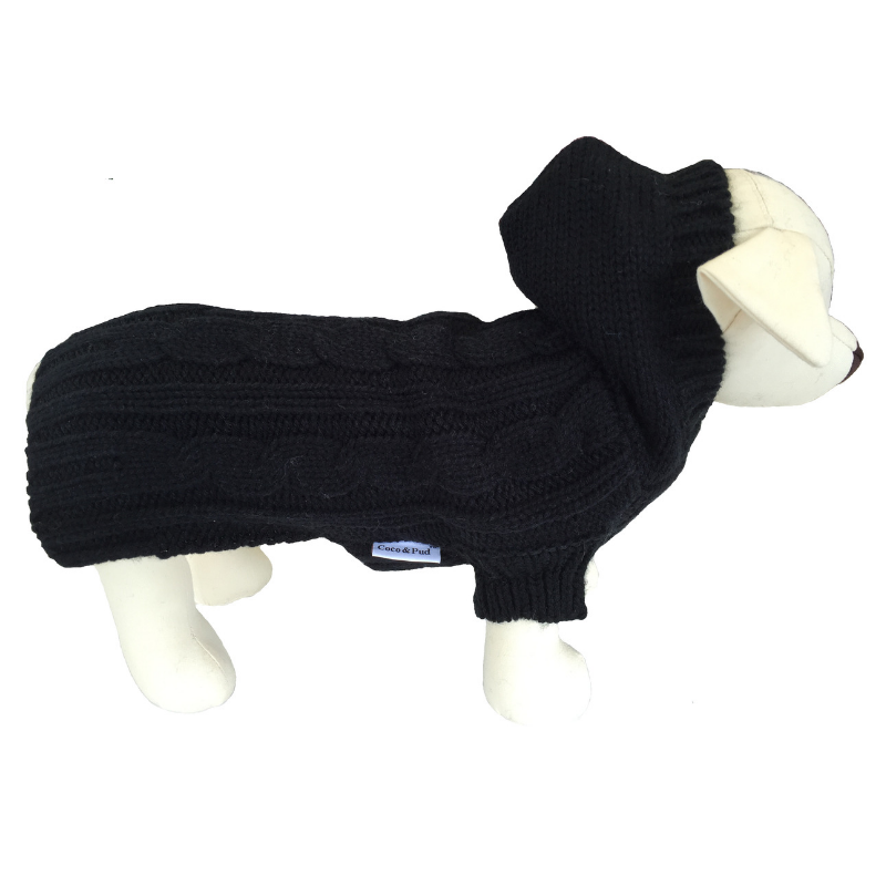 Coco & Pud Edinburgh Dog Sweater - Black - Coco & Pud