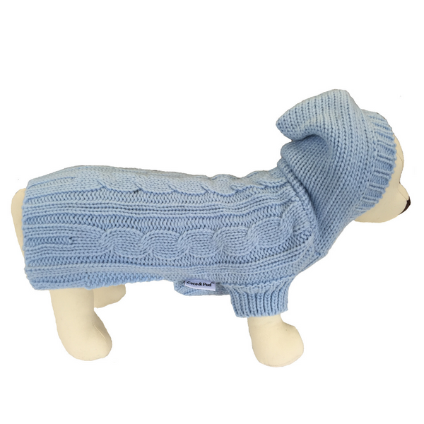 Coco & Pud Edinburgh Dog Sweater - Light Blue - Coco & Pud