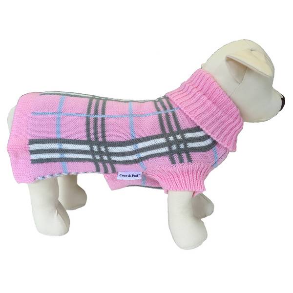 Coco & Pud Knightsbridge Dog Sweater - Pink - Coco & Pud