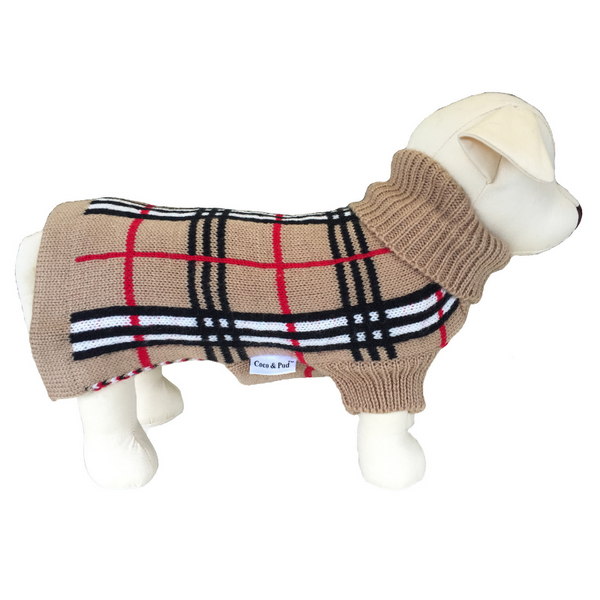 Coco & Pud Knightsbridge Dog Sweater - Beige - Coco & Pud