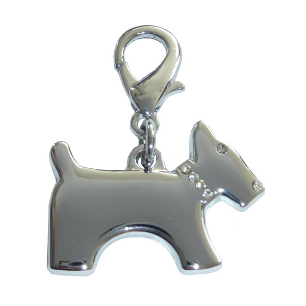 Terrier Dog Collar Charm - Silver - Coco & Pud