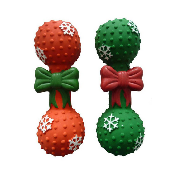 Christmas Dumbbell Dog Toy - Coco & Pud