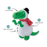 Coco & Pud Tyranno Snow Rus Rex Christmas Dog Toy details - Fringe Studios
