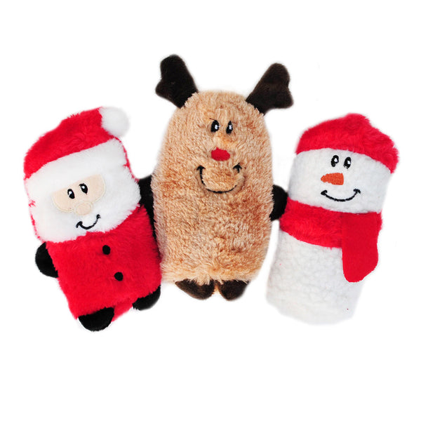 Coco & Pud Christmas Holiady Squeakie Buddies - 3 pack - Zippy Paws