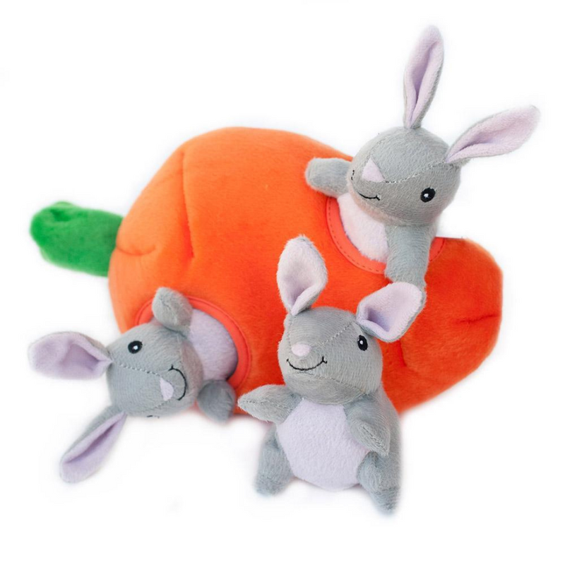 Coco & Pud Carrot 'n Bunny Interactive Dog Toy - Zippy Paws