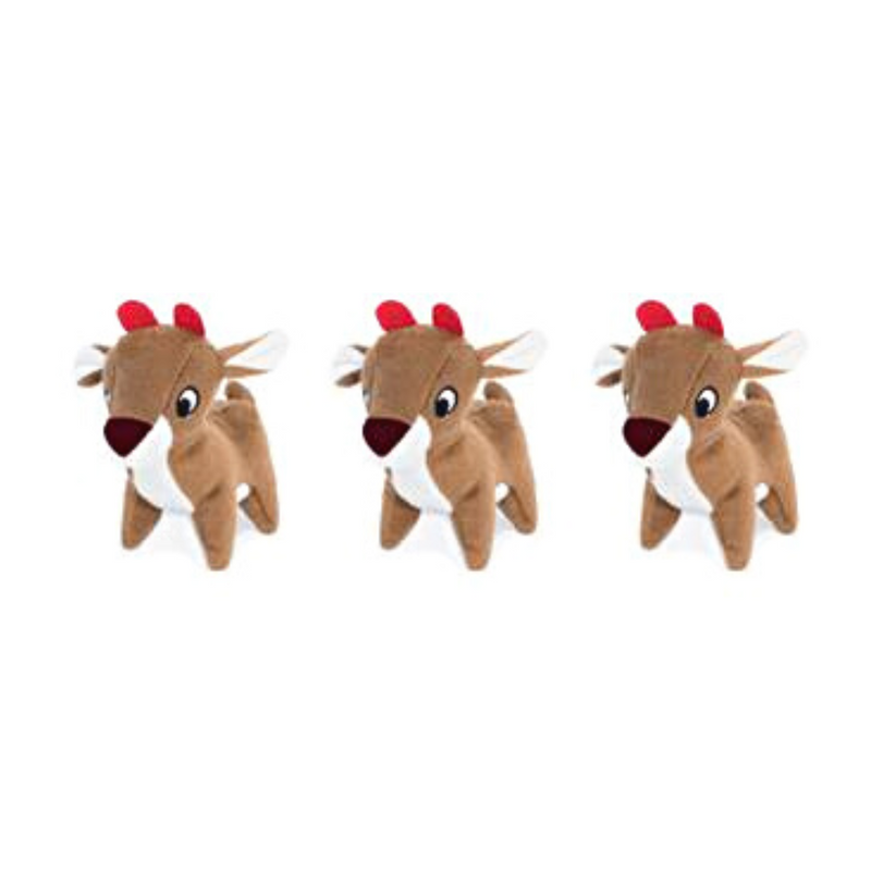 Coco & Pud Christmas Holiday Reindeer Minis - Pack of 3 - Zippy Paws