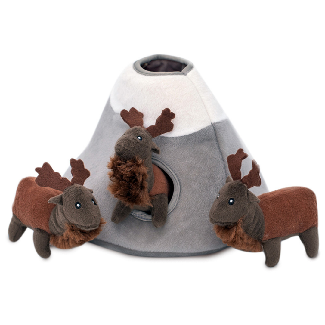 Coco & Pud Elk Mountain Interactive Burrow Dog Toy - Zippy Paws