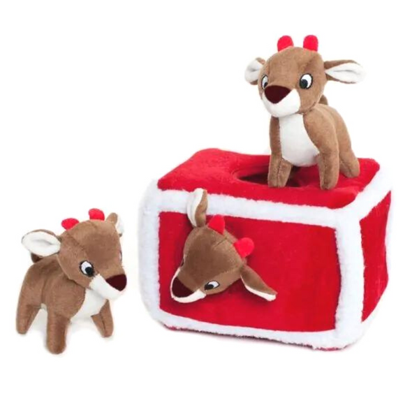 Coco & Pud Reindeer Pen Interactive Dog Toy- Zippy Paws