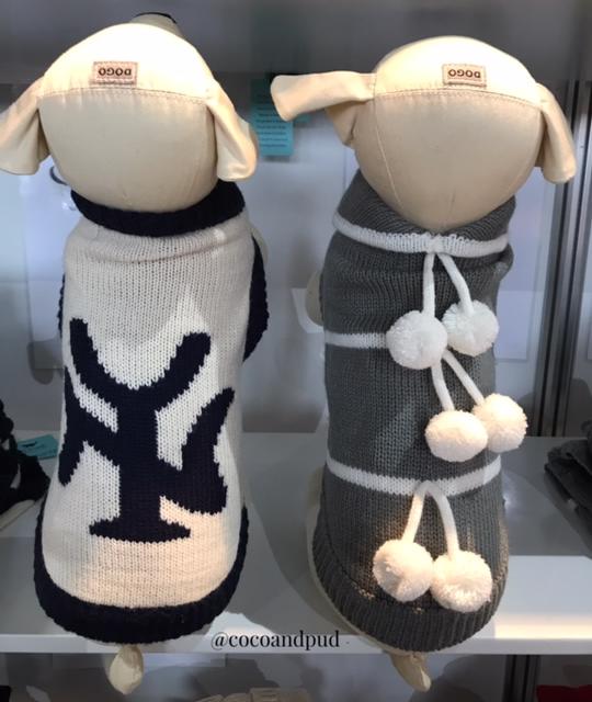 Coco & Pud New York Dog Sweater - Cream/ Navy - Coco & Pud